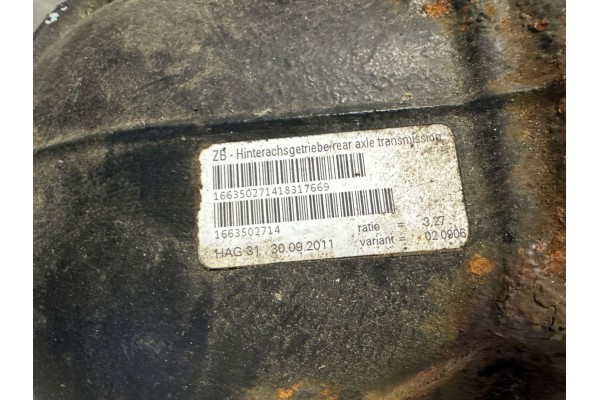 2013 Mercedes Benz ML W166 Rear differential A1663502714 Part manufacturer Mercedes Benz OE