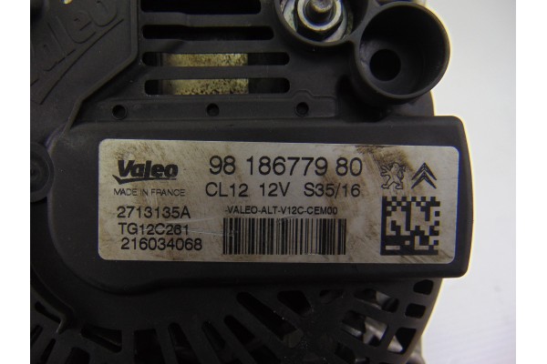 Alternador, Peugeot 208 GT Line 2016, 9818677980