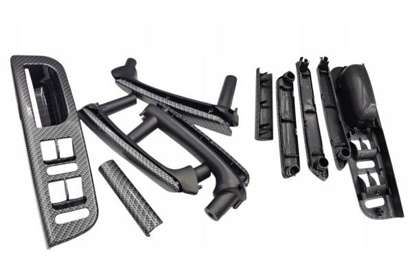 Set of Handles Handle Panel Door VOLKSWAGEN PASSAT B5 1998 2005 CARBON