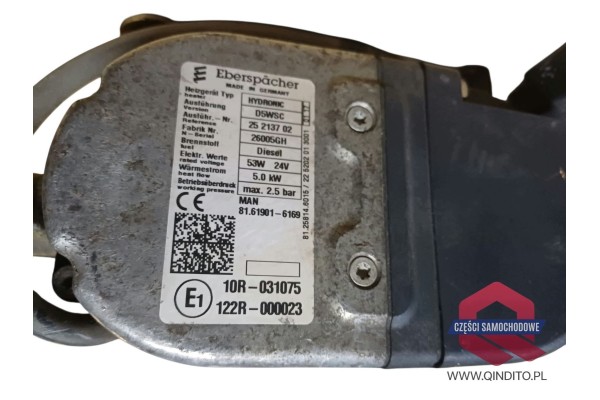 PARKING HEATER EBERSPACHER D5WSC MAN TGX TGS EURO 6 81619016169 Catalog number of the part D5WSC