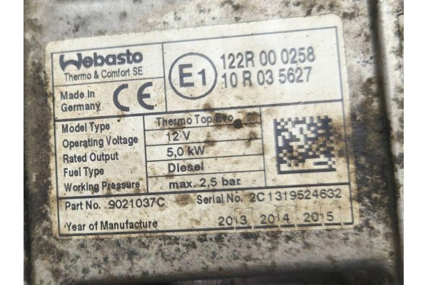 Webasto Thermo Top Evo 5kW para Ford Focus III Sedan