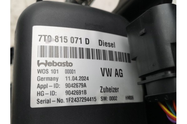 Calefactor estacionario Webasto para VW T7 7T0815071D Nuevo Original