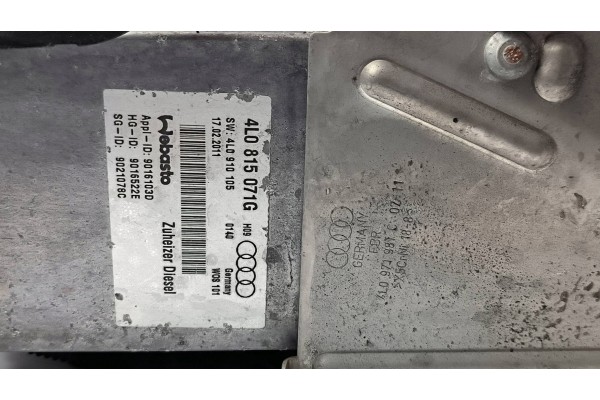 WEBASTO HEATING 4L0815071G AUDI Q7 AND 4L LIFT Product weight with unit packaging 4 kg