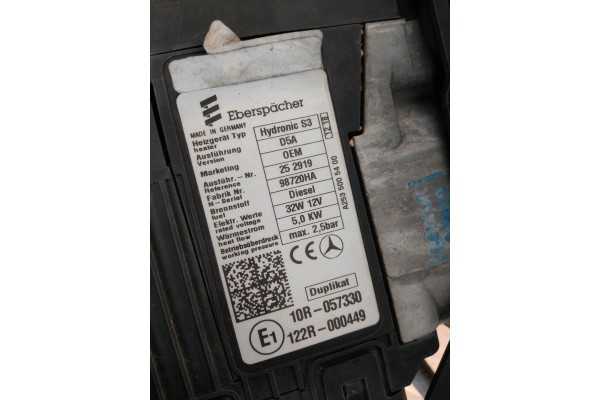 Calefactor Webasto para Mercedes CLS W257 y Clase E W213 - Número de p