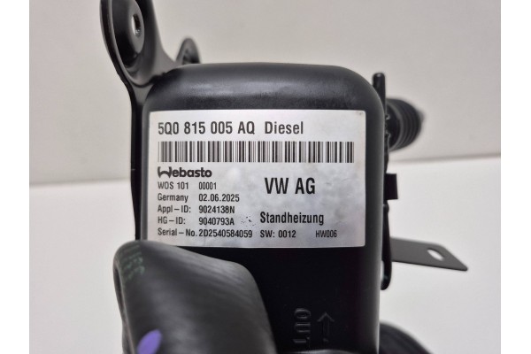 VW AUDI SEAT SKODA 5Q0815005AQ PARKING HEATER WEBASTO Car type passenger cars