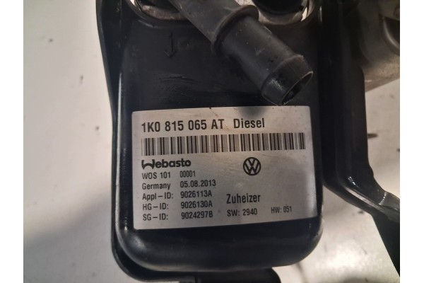 VW TOURAN 2 2010 2015 2 0 TDI webasto parking heater 1K0815065AT Part manufacturer Volkswagen OE