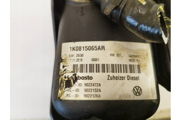 Webasto Stop Heating Furnace 1K0815065AR VW Touran II 11r 1 6 TDI Catalog number of the original 9022152A