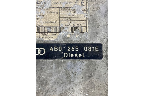 Parking heater Webasto Audi A6 S6 C6 4F 4B0265081E Quality of parts according to GVO O original with manufacturer s logo OE