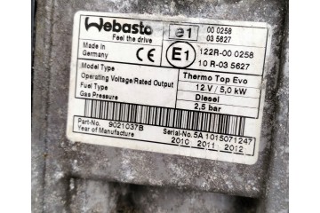 Calefactor estacionario Webasto Thermo Top para Citroën C5 III X7 Diés