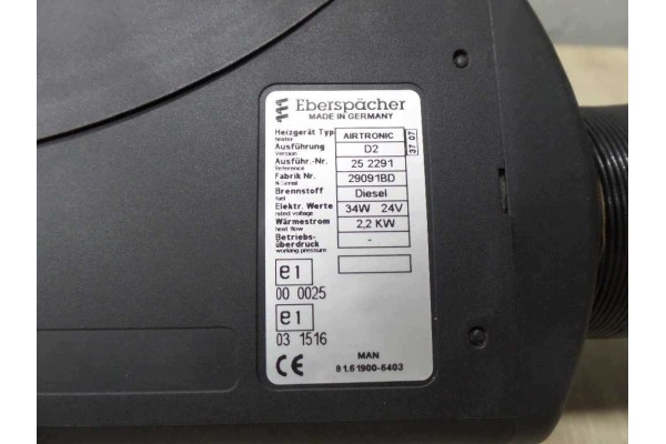 Calefactor estacionario MAN MB IVECO Eberspacher D2 24V Airtronic 2.2 