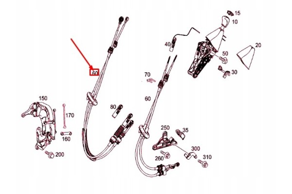 Cable de cambio MB SPRINTER 906 A9062602051