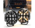 4 x 9 LED Traffic Lights 12 24V Long Range Halogens DRL E9 Approval