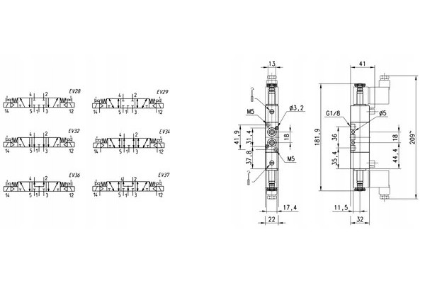 Electrom valve 5 3 dr 36801102 Part manufacturer Akcesoria