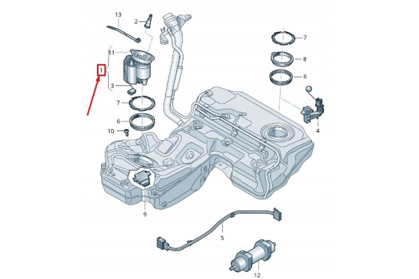 AUDI RS6 C7 Fuel supply unit and indication sensor 4G0919051L Version European