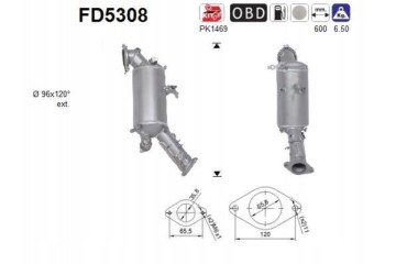 ASCFD5308_A PARTICULATE FILTER DPF JAGUAR XE 2 Part manufacturer AS