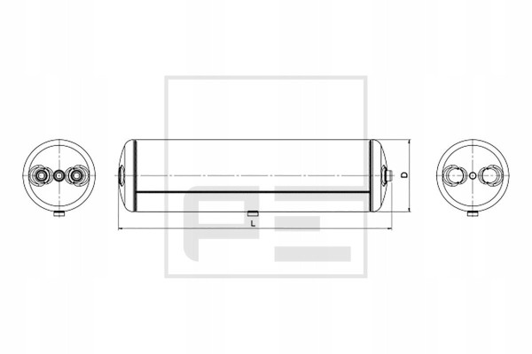Air tank pneumatic system PETERS ENNEPETAL 016 370 80A 40L