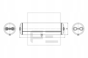 Air tank pneumatic system PETERS ENNEPETAL 016 370 80A 40L