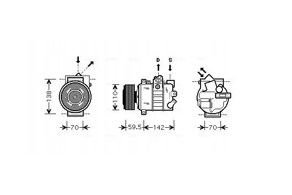COMPRESSOR AIR CONDITIONING VNAK220 AVA CLEVER CHOICE Part manufacturer AVA Quality cooling