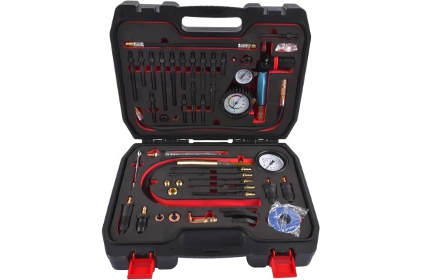 PROFESSIONAL COMPRESSION TESTER WITH 34 ADAPTERS FOR DIESEL AND BZ ENGINES