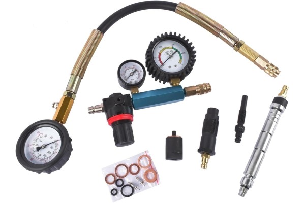 Kit Profesional de Medidor de Compresión con 34 Adaptadores para Motor