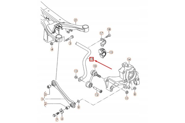 OE VAG 3C0511409D STABILIZER AUDI T Q3 VW CC PASSAT PASSAT CC TIGUAN Car type passenger cars