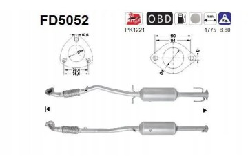 PARTICULATE FILTER FAP DPF FD5052 AS Packaging status original