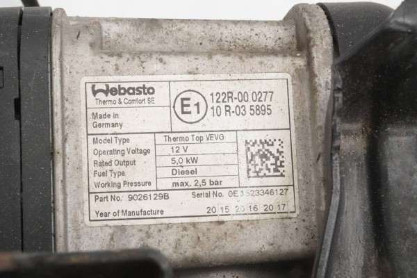 Calefactor estacionario Webasto para Skoda Superb 1K0815005MP 9026129B
