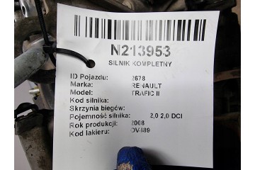 ENGINE COMPLETE M9RD761 2 0 DCI 114 KM RENAULT HIT II Part manufacturer Renault OE