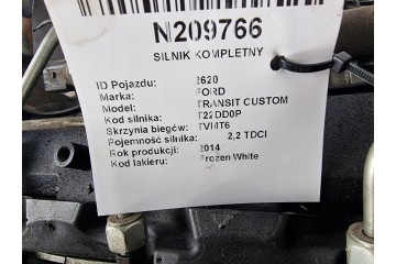 ENGINE COMPLETE CYFF ES825397 2 2 TDCI 125 KM FORD TRANSIT CUSTOM L1H1 Car type passenger cars