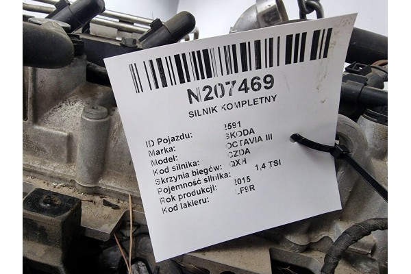 ENGINE COMPLETE CZDA 1 4 TSI 149 KM SKODA OCTAVIA III Car type passenger cars
