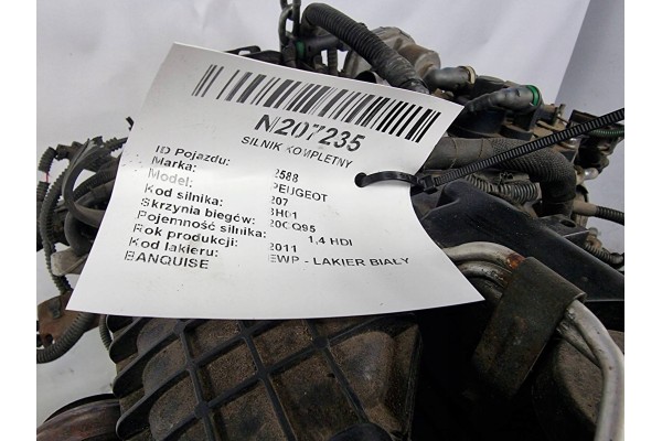COMPLETE ENGINE BHR 1 4 HDI 69 KM PEUGEOT 207 Engine type diesel