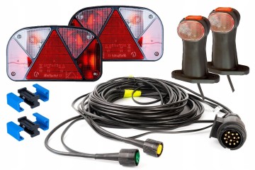 Juego de lámparas traseras de posición Aspöck con cable de 7 m