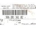 PORSCHE 99620136102 air hose Catalog number of the part 996 201 361 02