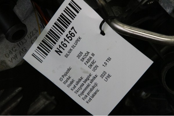 ENGINE POST DKR 1 0 TSI 110 KM SKODA FABIA III Car type passenger cars