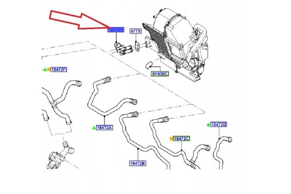 Heater valve Ford TRANSIT TT9 2006 2014