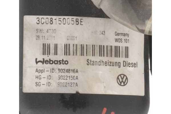 PARKING HEATER WEBASTO VW PASSAT CC 3C0815005BE 9022150A Version European