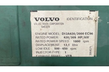 Motor Volvo FH12 D12A 420 CV