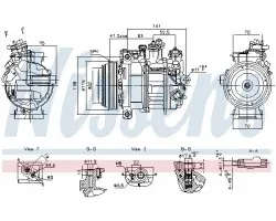 Compresor de aire acondicionado NISSENS 890919