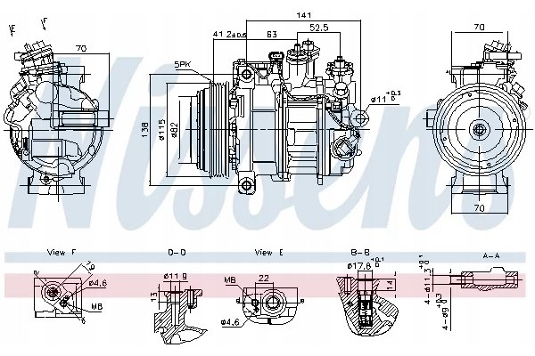 Air conditioning compressor fits MERCEDES C A205 C C205 C T MOD