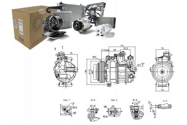 Air conditioning compressor fits MERCEDES C A205 C C205 C T MOD EAN GTIN 5707286485310