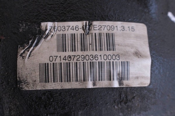Rear reducer BMW 3 Gran Turismo F34 7603746 2 0L gasoline 180kW 2015 Catalog number of the original 7603746