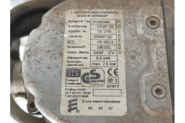 PARKING HEATING 504097442 Iveco Daily III 1999 2014 Quality of parts according to GVO O original with manufacturer s logo OE