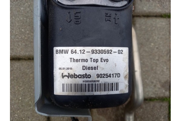 BMW X6 F16 PARKING HEATER WEBASTO 9330592 02 Catalog number of the part 9330592 02