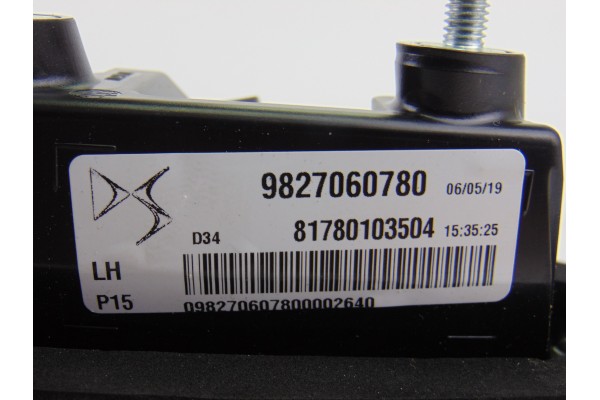 9827060780 PILOTO TRASERO IZQUIERDO INTERIOR DS 3 CROSSBACK
