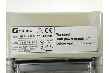 Simex SRP N118 1821 1 2 001 High quality product Catalog number of the part SRP N118 1821 1 2 001