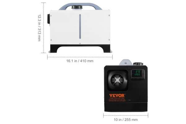 Air heater Vevor 8 kW remote control 410x255x313 mm Catalog number of the part XMZ W D4