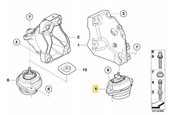 BMW X3 E83 M47N2 2 0d Engine Cushion Original L Catalog number of the part 22 11 3 421 299