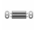 OVAL MUFFLER RM MOTORS E006 2x50mm length 40cm DUAL Car type passenger cars