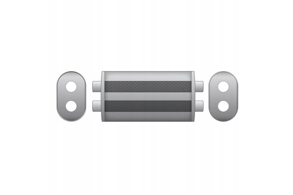 OVAL MUFFLER RM MOTORS E006 2x50mm length 40cm DUAL Car type passenger cars