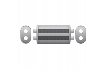 OVAL MUFFLER RM MOTORS E006 2x50mm length 40cm DUAL Car type passenger cars